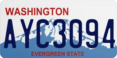 WA license plate AYC3094