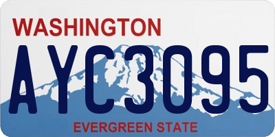 WA license plate AYC3095