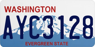 WA license plate AYC3128