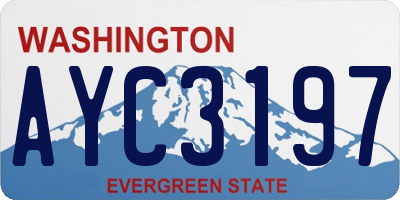 WA license plate AYC3197