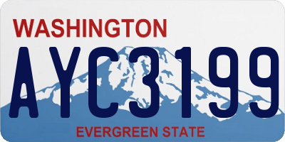 WA license plate AYC3199