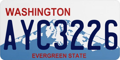 WA license plate AYC3226