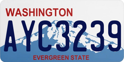 WA license plate AYC3239