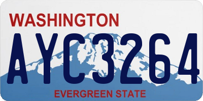 WA license plate AYC3264