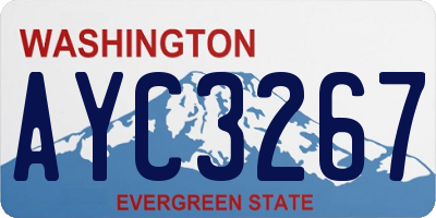 WA license plate AYC3267