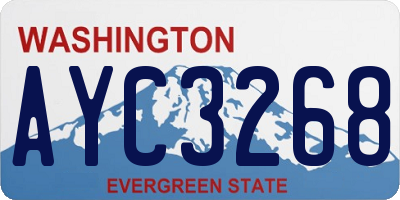 WA license plate AYC3268