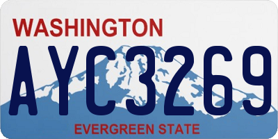 WA license plate AYC3269