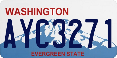 WA license plate AYC3271