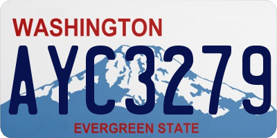 WA license plate AYC3279