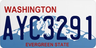 WA license plate AYC3291