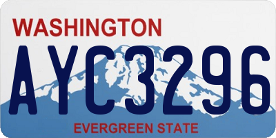 WA license plate AYC3296