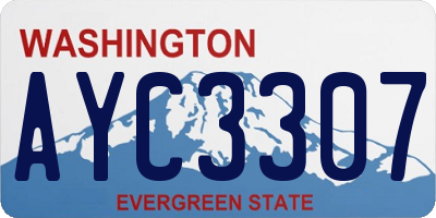 WA license plate AYC3307
