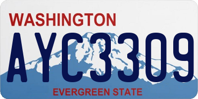 WA license plate AYC3309