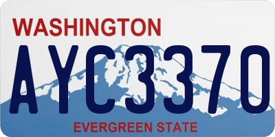 WA license plate AYC3370