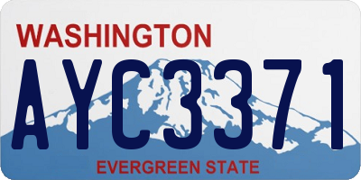 WA license plate AYC3371