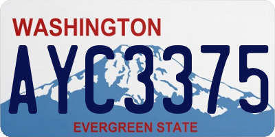 WA license plate AYC3375