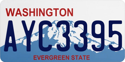 WA license plate AYC3395