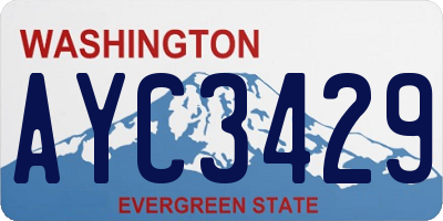 WA license plate AYC3429