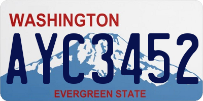 WA license plate AYC3452