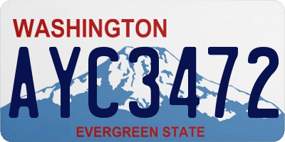 WA license plate AYC3472