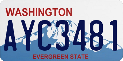 WA license plate AYC3481