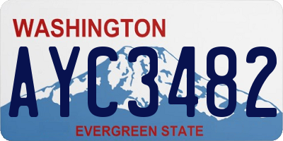 WA license plate AYC3482