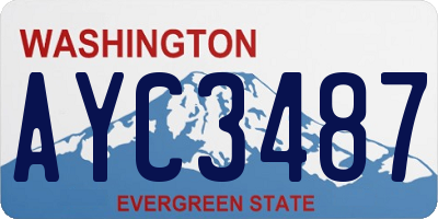 WA license plate AYC3487