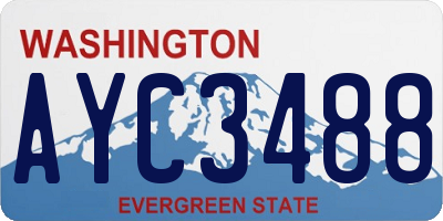 WA license plate AYC3488