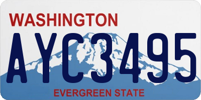 WA license plate AYC3495