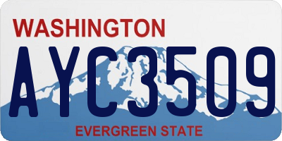 WA license plate AYC3509