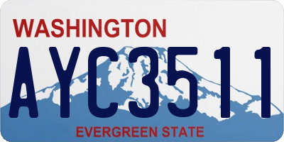 WA license plate AYC3511