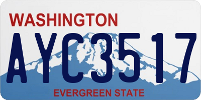 WA license plate AYC3517