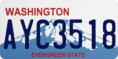 WA license plate AYC3518
