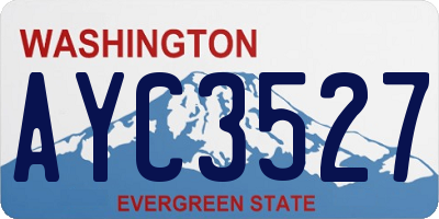WA license plate AYC3527