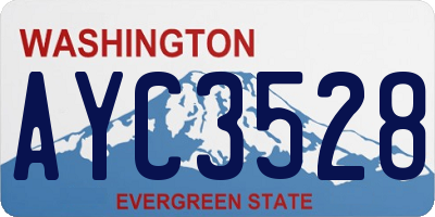 WA license plate AYC3528