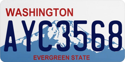 WA license plate AYC3568