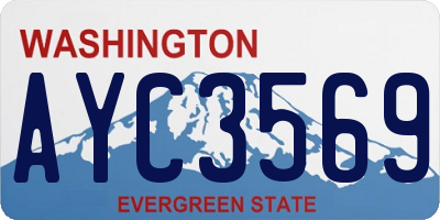 WA license plate AYC3569