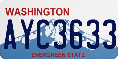 WA license plate AYC3633
