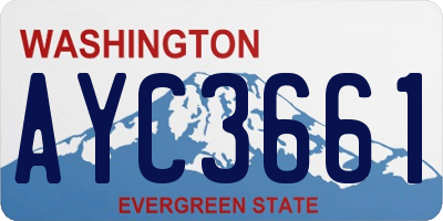 WA license plate AYC3661