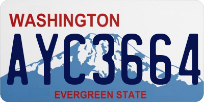 WA license plate AYC3664