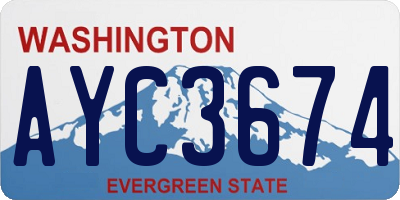 WA license plate AYC3674