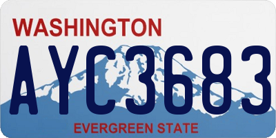 WA license plate AYC3683