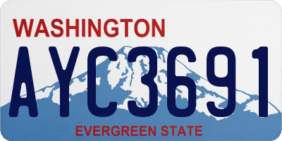 WA license plate AYC3691