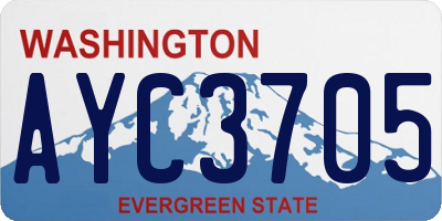 WA license plate AYC3705