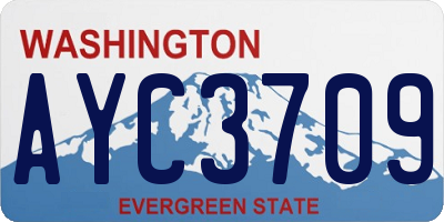 WA license plate AYC3709