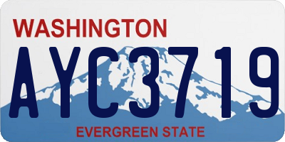 WA license plate AYC3719