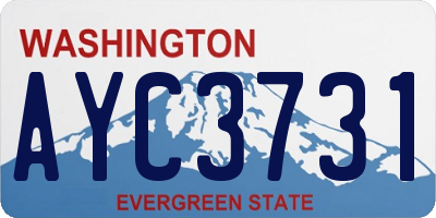 WA license plate AYC3731