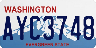 WA license plate AYC3748
