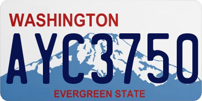 WA license plate AYC3750