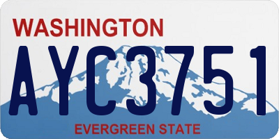 WA license plate AYC3751